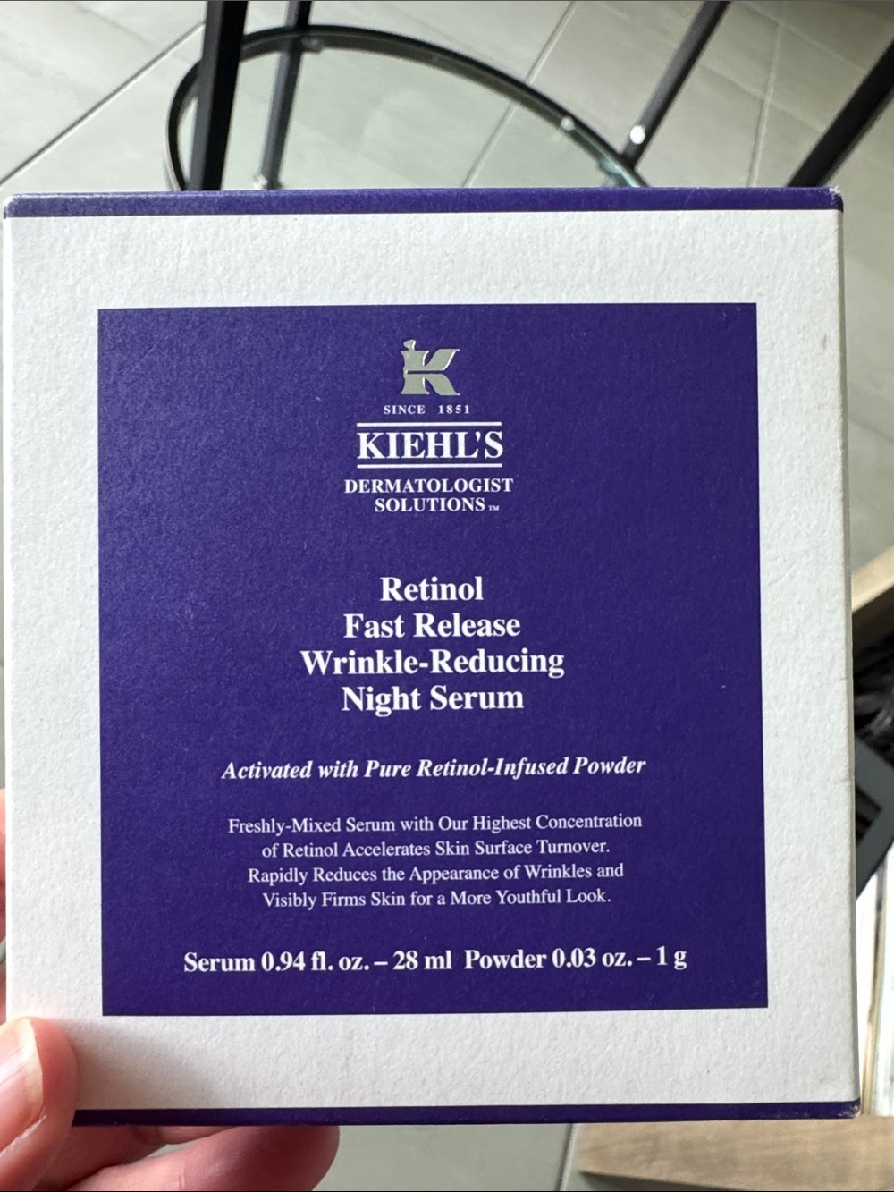 Kiehl's Retinol Fast Release Wrinkle Reducing Night Serum - NWT
